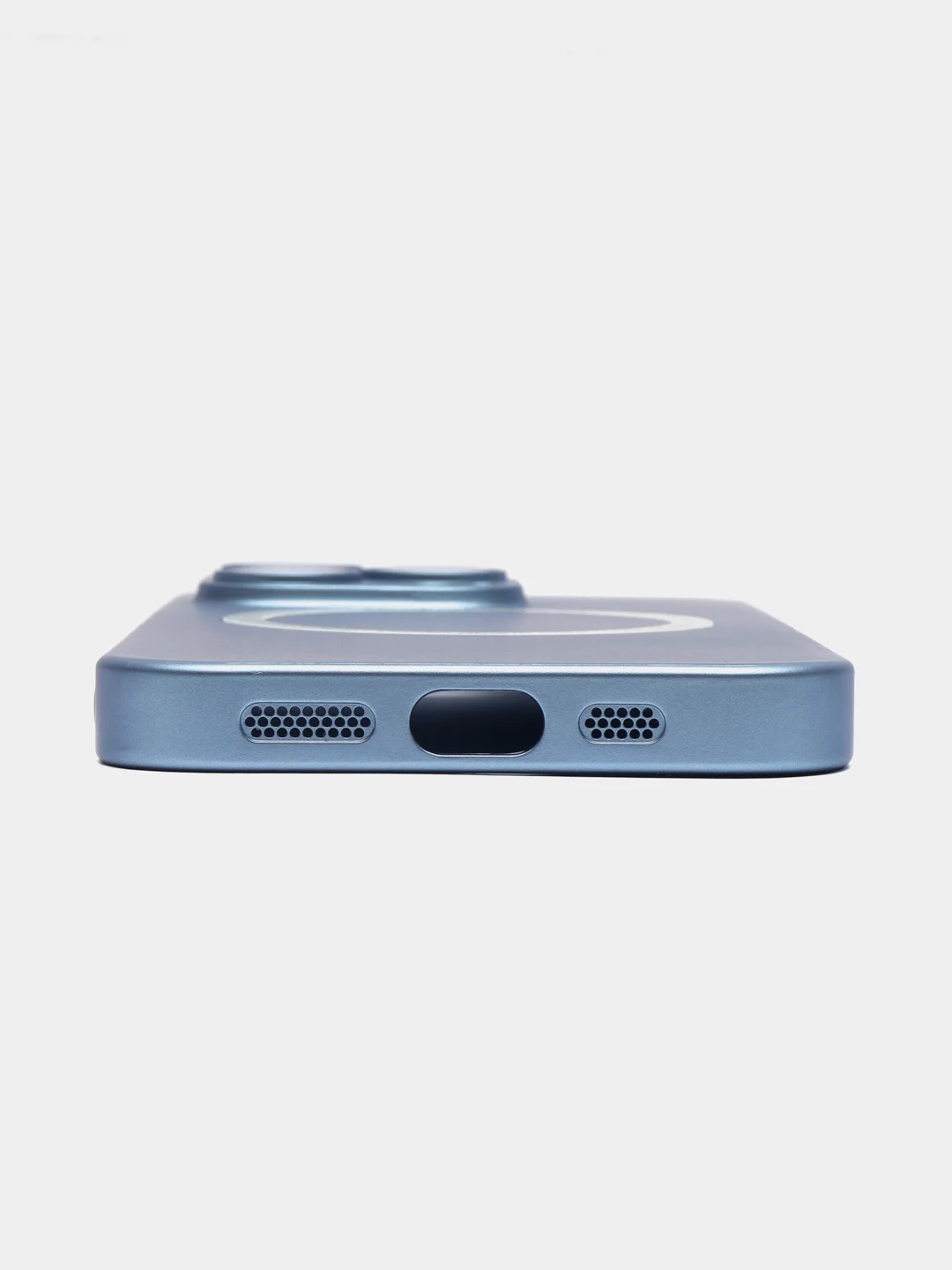 Голубой чехол MagSafe для iPhone (Айфон) 13, 14, Pro