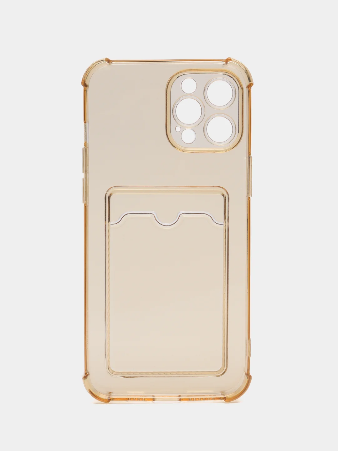 Желтый силиконовый неоновый чехол Iphone 12pro max, с визитницей