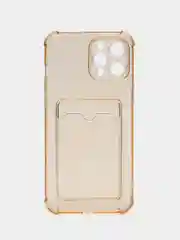 Желтый силиконовый неоновый чехол Iphone 12pro max, с визитницей