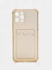 Желтый силиконовый неоновый чехол Iphone 12pro max, с визитницей