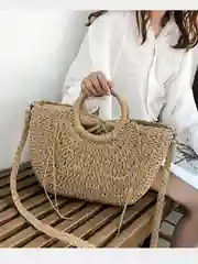 Сумка пляжная плетеная летняя, на лето в отпуск