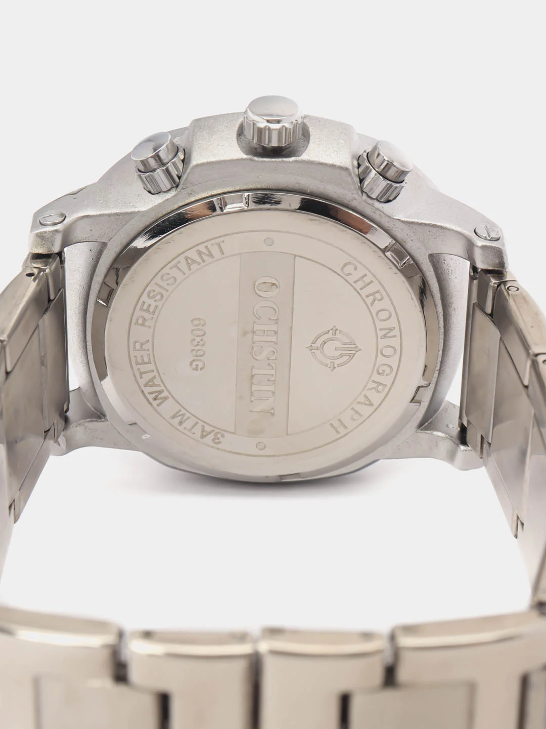 Серебряный мужские наручные часы Ochstin 6039C с хронографом в подарочной упаковке