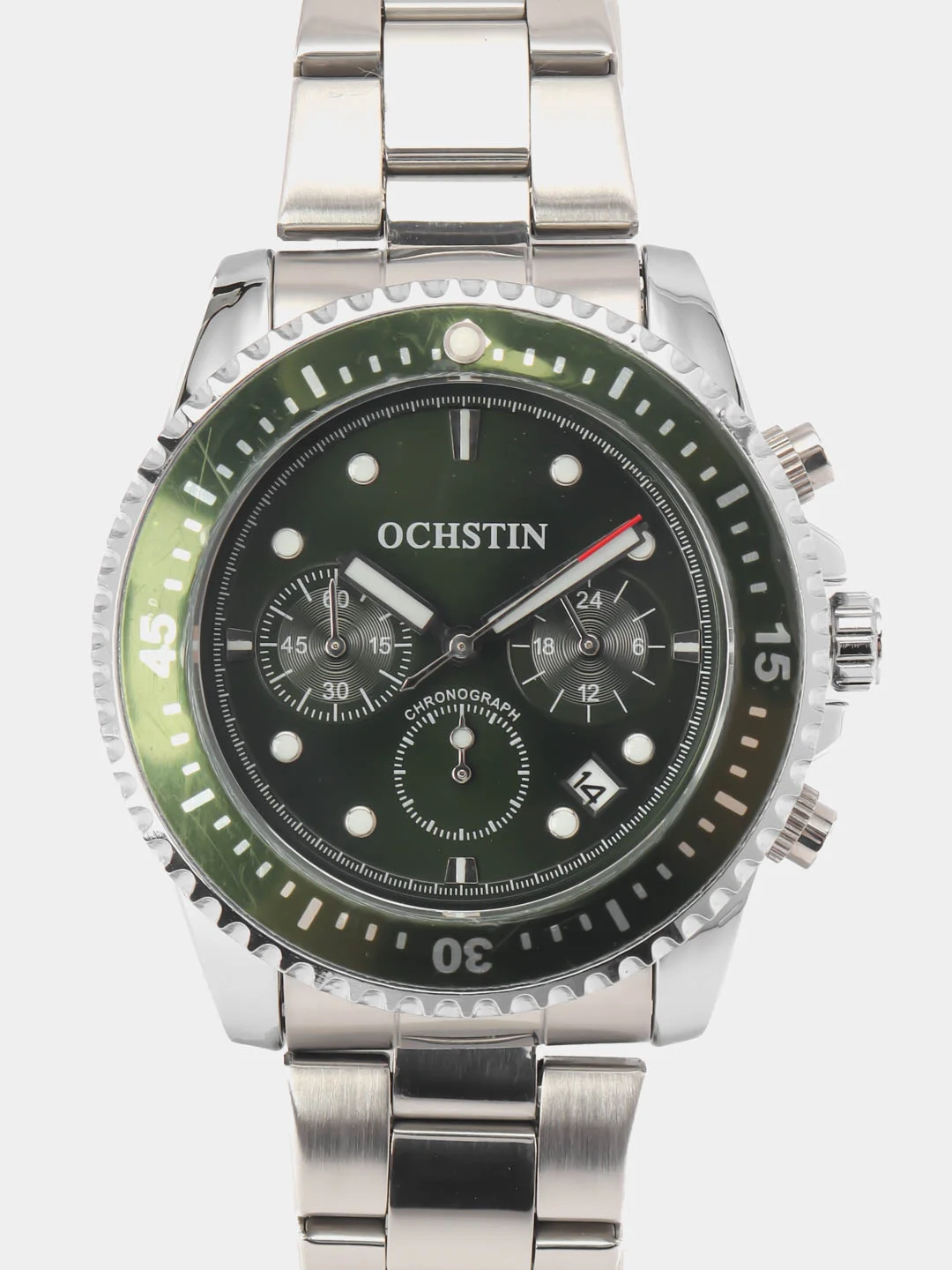 Зеленый мужские наручные часы Ochstin 7019C с хронографом в подарочной упаковке