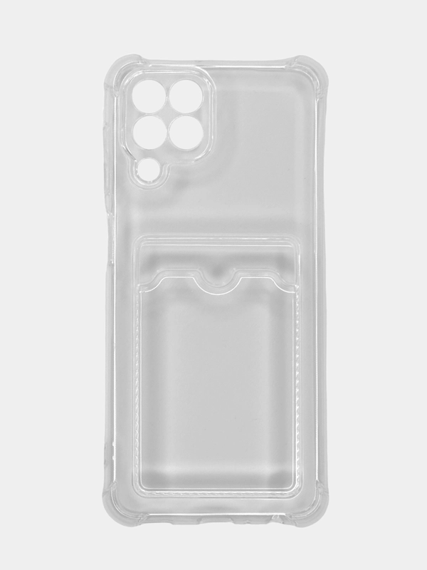 Чехол для Samsung Galaxy M33, Самсунг Галакси М33 прозрачный, с карманом для карты