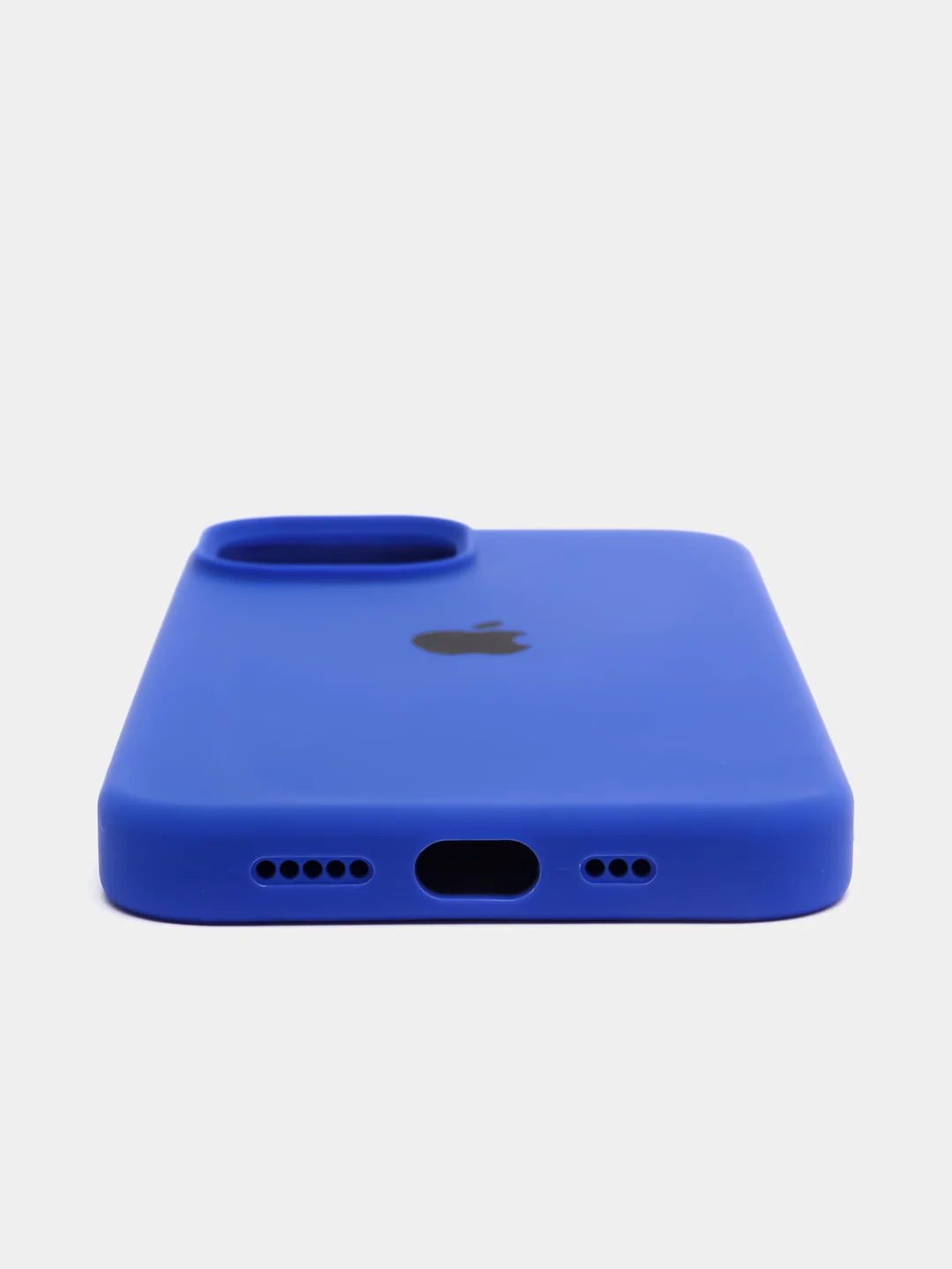 Индиго чехол Silicone Case iPhone 11, 12, 13, 14, Pro, Pro Max, с закрытым низом, кейс