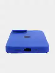 Индиго чехол Silicone Case iPhone 11, 12, 13, 14, Pro, Pro Max, с закрытым низом, кейс