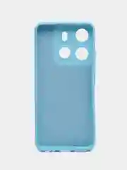 Голубой чехол для Tecno Spark GO 2023 / Tecno Pop 7 / Tecno Pop 7 Pro прозрачный силиконовый