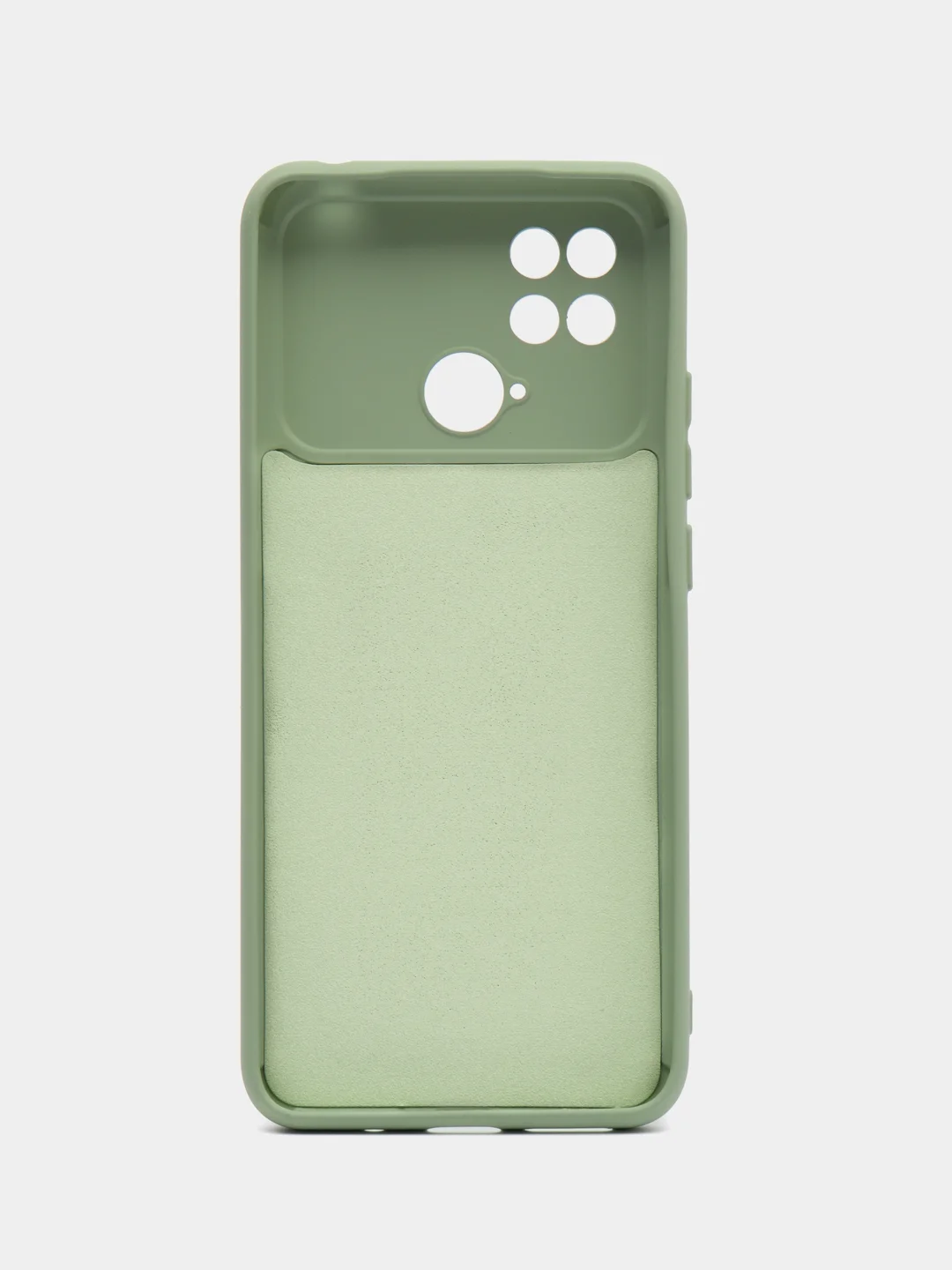 Мятный силиконовый чехол на Xiaomi Poco C40 ( Сяоми Поко С40 ) прозрачный , защита камеры