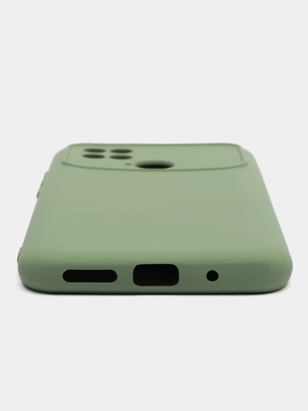 Мятный силиконовый чехол на Xiaomi Poco C40 ( Сяоми Поко С40 ) прозрачный , защита камеры
