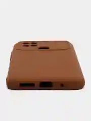 Коричневый силиконовый чехол на Xiaomi Poco C40 ( Сяоми Поко С40 ) прозрачный , защита камеры