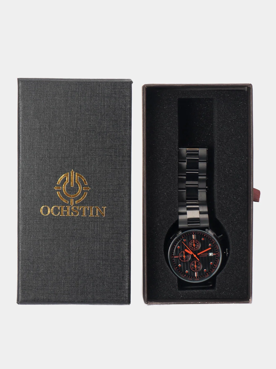 Красный мужские наручные часы Ochstin 7244 с хронографом в подарочной упаковке