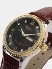 Черный женские наручные часы Dedima D-160, с календарём, в подарочной упаковке