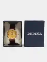 Золотой женские наручные часы Dedima D-160, с календарём, в подарочной упаковке