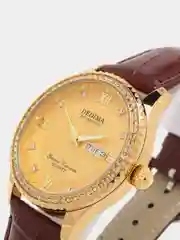 Золотой женские наручные часы Dedima D-160, с календарём, в подарочной упаковке