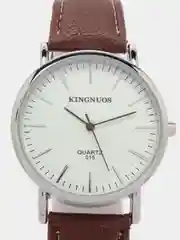 Серебряный мужские наручные часы Kingnuos K-015, в подарочной упаковке