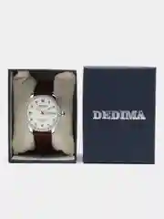 Серебряный женские наручные часы Dedima D-160, с календарём, в подарочной упаковке