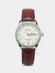 Серебряный женские наручные часы Dedima D-160, с календарём, в подарочной упаковке