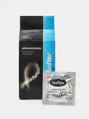 Softex Pheromones, презервативы со смазкой, усиливающей желание, и фруктовым ароматом, 80 шт