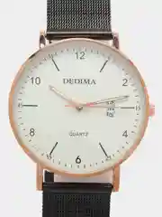 Желтый мужские наручные часы Dedima D-185, с календарём, в подарочной упаковке