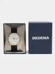 Желтый мужские наручные часы Dedima D-185, с календарём, в подарочной упаковке