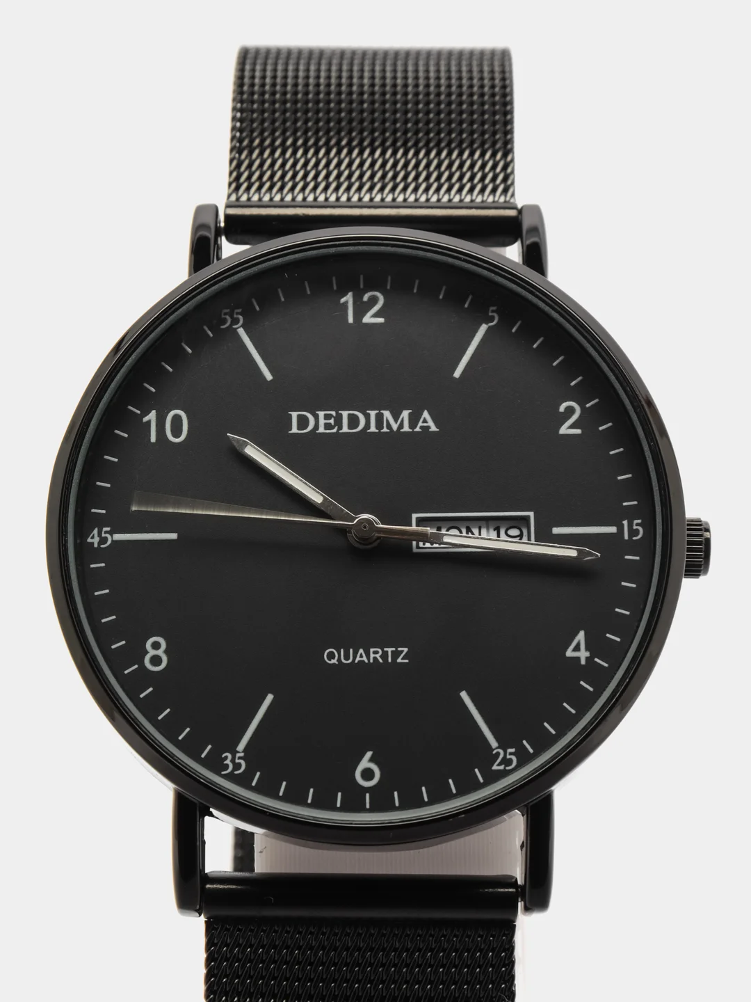 Черный мужские наручные часы Dedima D-183 с календарём в подарочной упаковке