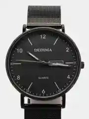 Черный мужские наручные часы Dedima D-183 с календарём в подарочной упаковке