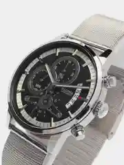 Серебряный мужские наручные часы Dedima D-159 в подарочной упаковке