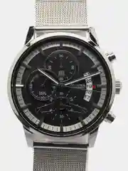 Серебряный мужские наручные часы Dedima D-159 в подарочной упаковке