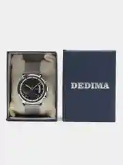 Серебряный мужские наручные часы Dedima D-159 в подарочной упаковке