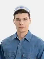 Голубой тюбетейка мужская