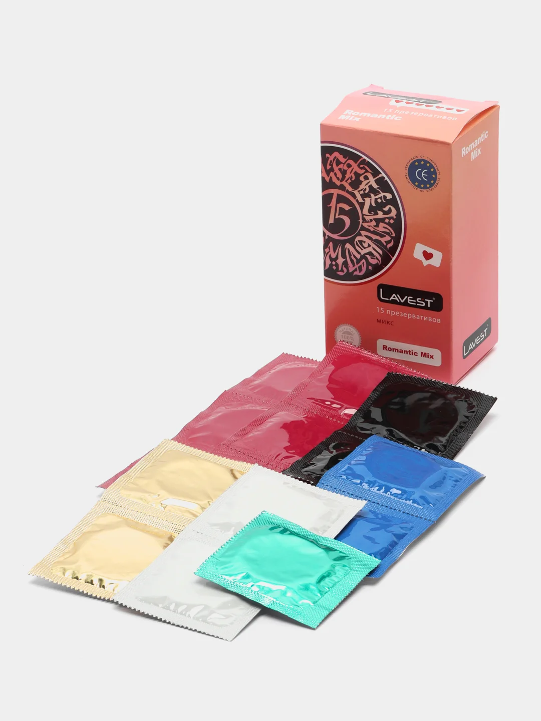 Lavest Romantic Mix, разные презервативы, 60 шт