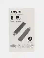 Серебряный usb type-c hub концентратор разветвитель usb hub 3.0