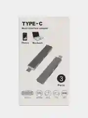 Серый usb type-c hub концентратор разветвитель usb hub 3.0