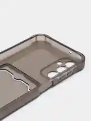 Серый силиконовый чехол Samsung Galaxy A14 4G,  A14 5G, с карманом, прозрачный,