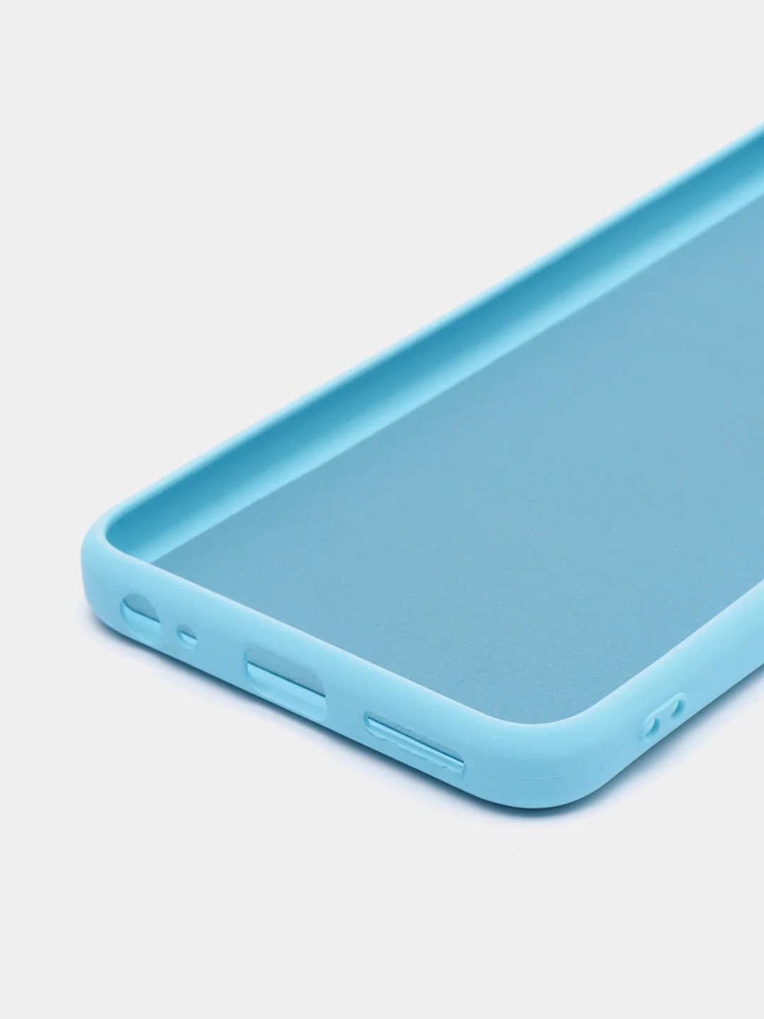Голубой чехол для Tecno Spark GO 2023 / Tecno Pop 7 / Tecno Pop 7 Pro прозрачный силиконовый