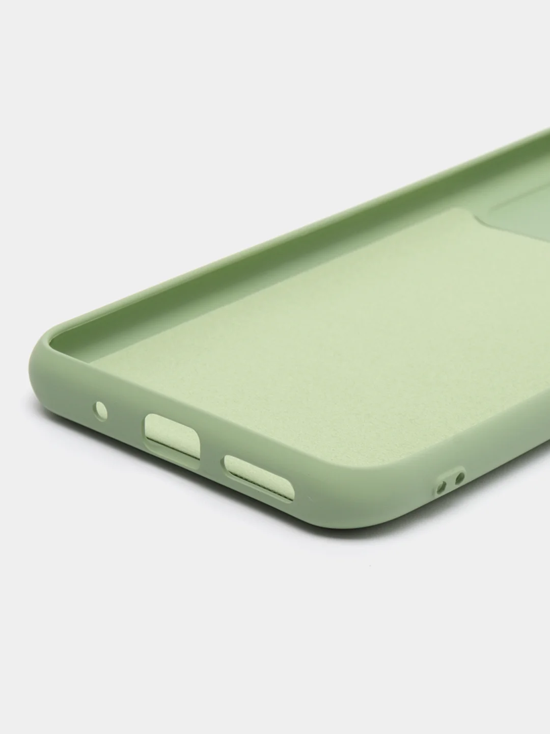 Мятный силиконовый чехол на Xiaomi Poco C40 ( Сяоми Поко С40 ) прозрачный , защита камеры