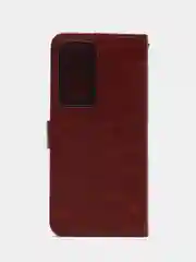 Багровый чехол-книжка с магнитной застежкой для Xiaomi 12T Pro (Сяоми 12Т Про)
