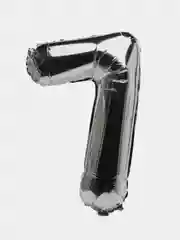 Шар фольгированный "Цифра", 98-115 см, серебряный