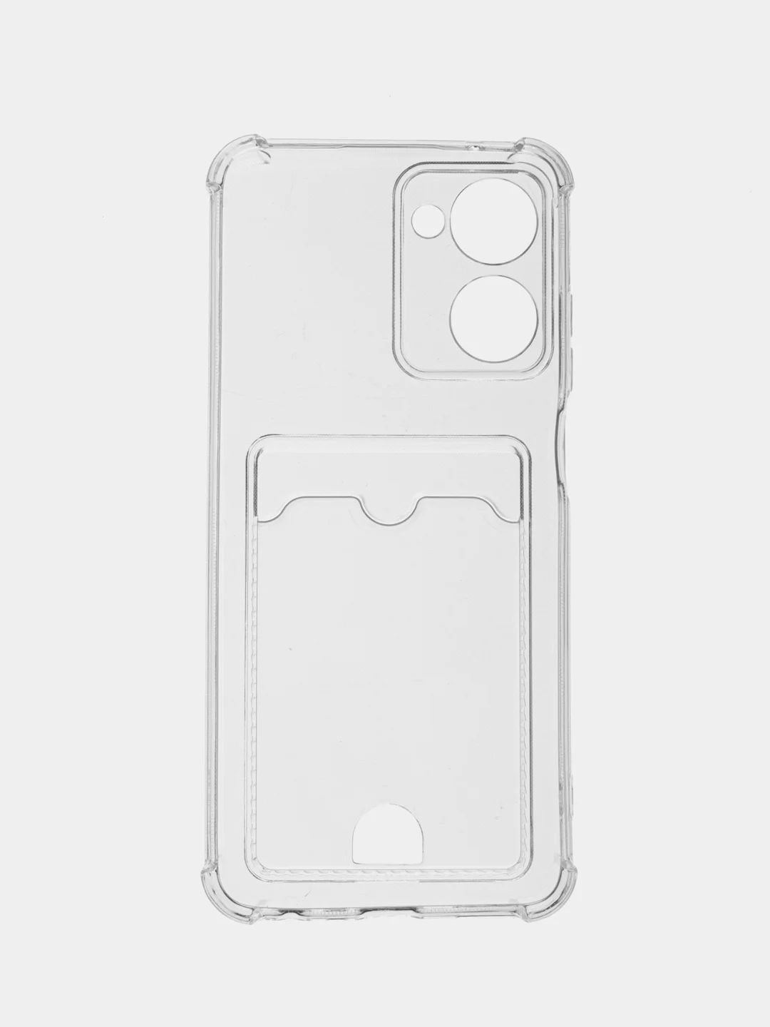 Прозрачный чехол для Realme 10 (Реалми 10), прозрачный, с карманом для карты