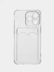 Марсала чехол для Apple iPhone 13 Pro (6.1"), прозрачный, противоударный, с карманом для карты