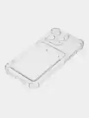 Марсала чехол для Apple iPhone 13 Pro (6.1"), прозрачный, противоударный, с карманом для карты