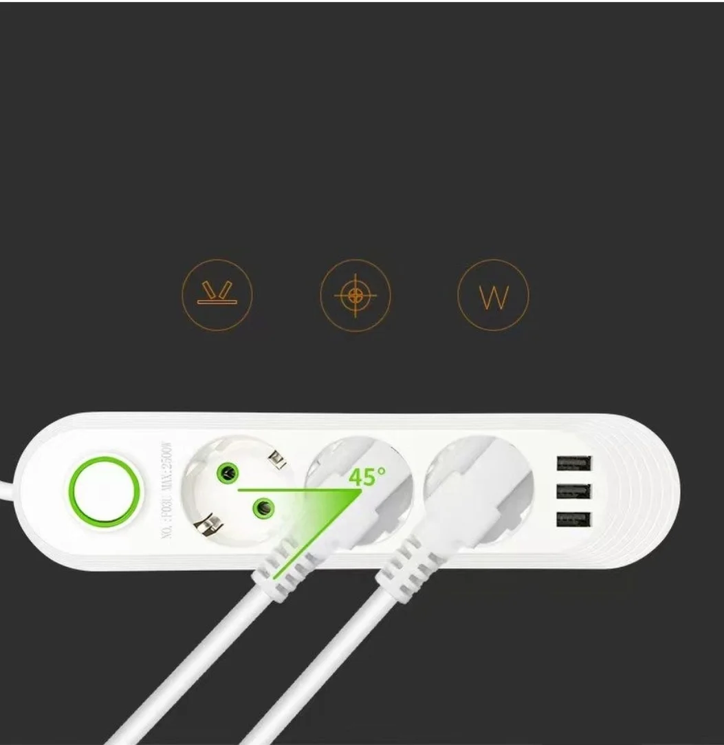 Сетевой фильтр, с USB разъемами, 3 м