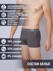 Трусы-боксеры мужские FUKAI 3. Размер от 44 до 60 (XL - 8XL)