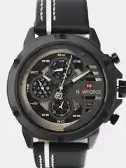 Белый мужские наручные часы Naviforce NF9110 с хронографом, в подарочной упаковке