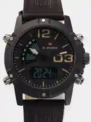Коричневый мужские наручные часы Naviforce NF9095 с хронографом, в подарочной упаковке