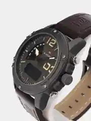 Коричневый мужские наручные часы Naviforce NF9095 с хронографом, в подарочной упаковке