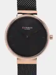 Черный женские наручные часы Curren 9016 в подарочной упаковке