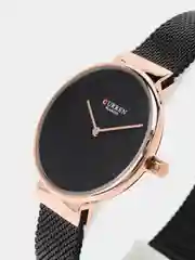 Черный женские наручные часы Curren 9016 в подарочной упаковке