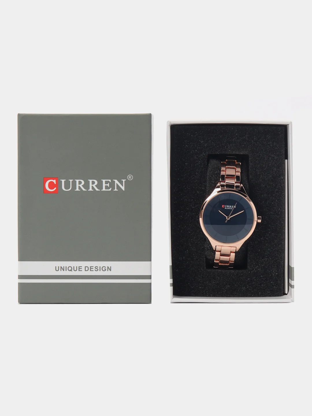 Синий женские наручные часы Curren 9015 в подарочной упаковке