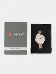 Белый женские наручные часы Curren 9015 в подарочной упаковке